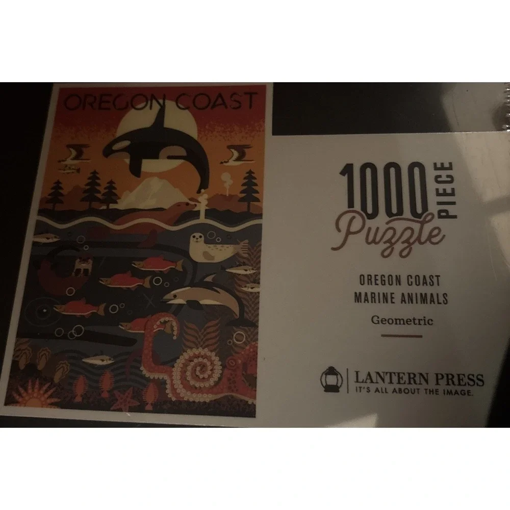 Lantern Press - 1000 Piece Jigsaw Puzzle - Oregon Coast Marine Animals - New
